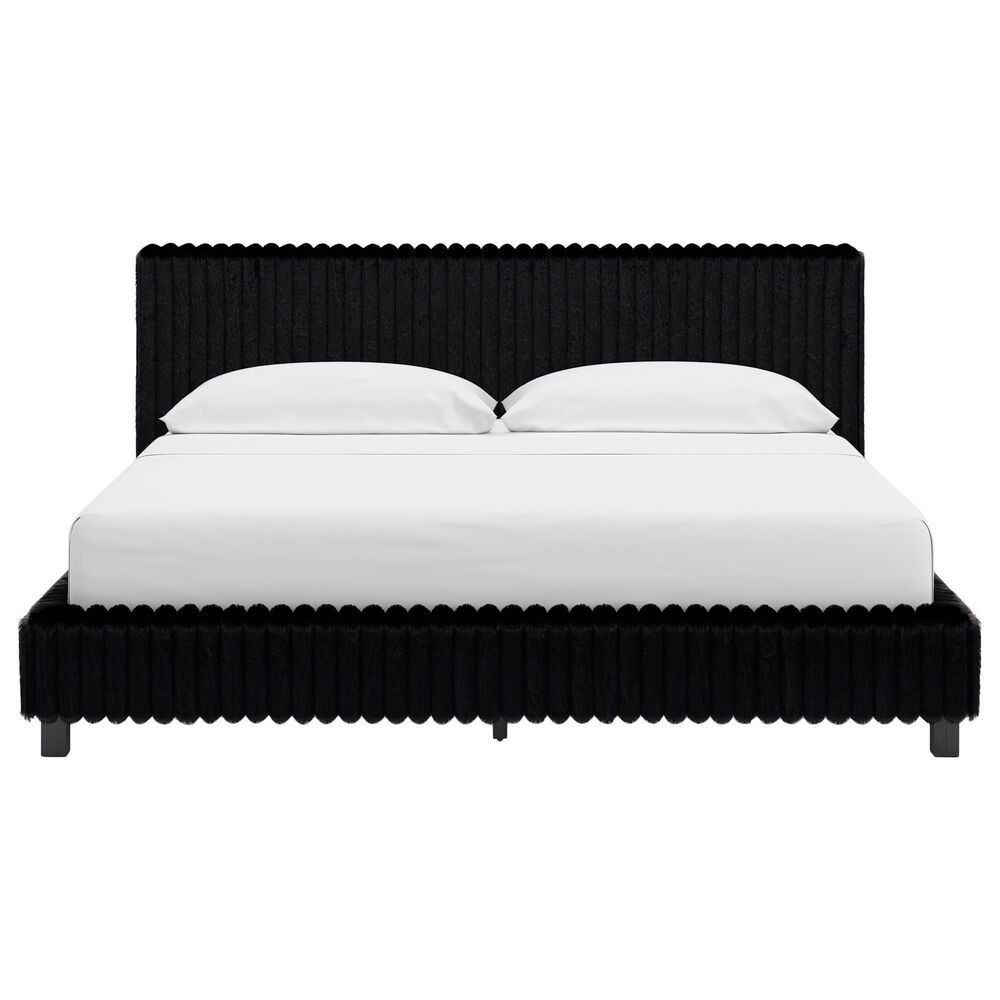 Ashley Zuraleus California King Upholstered Platform Bed in Black, , large