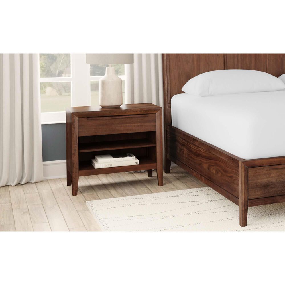 A-America Ralston 4-Piece King Storage Bedroom Set in Dark Amber, , large