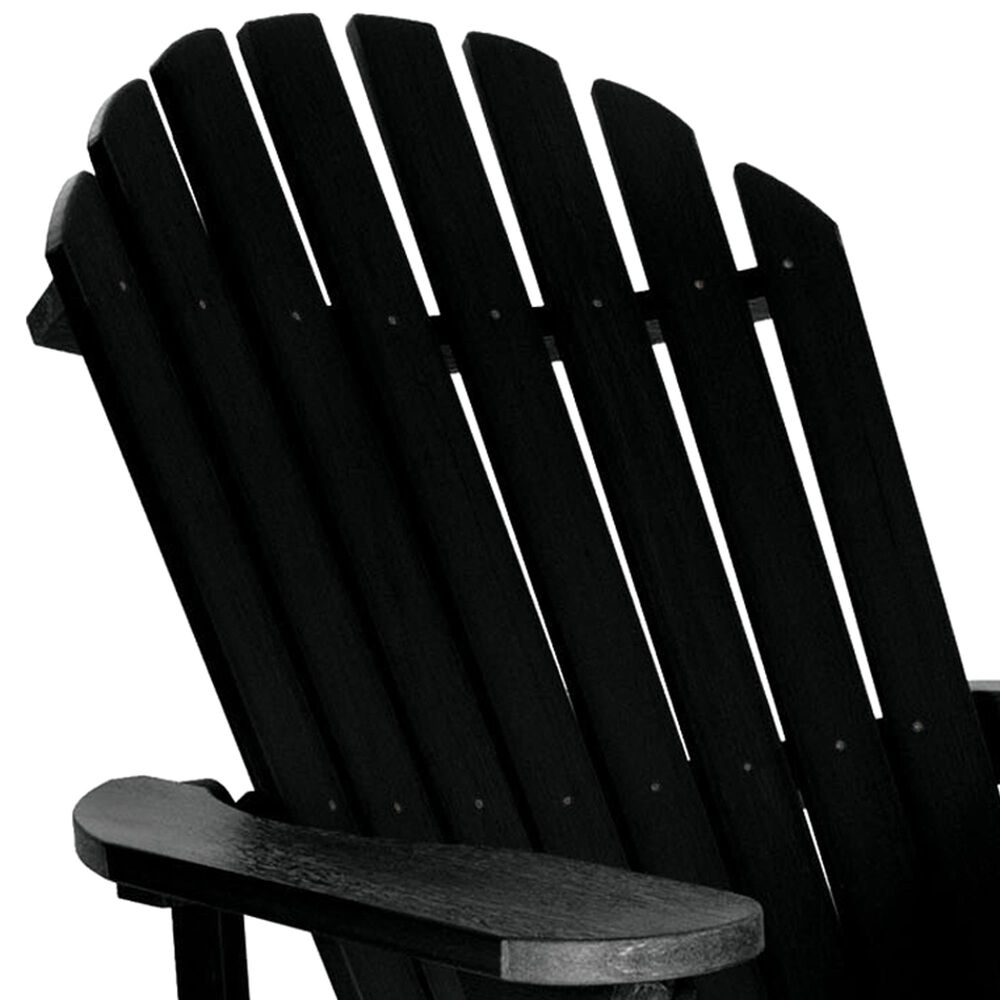 Highwood USA Hamilton Adirondack Chair &amp; Ottoman in Black, , large