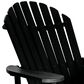 Highwood USA Hamilton Adirondack Chair & Ottoman in Black, , large