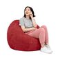 Jaxx 3" Round Bean Bag with Removable Cover in Cherry, , large