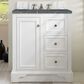James Martin Vanities De Soto 30" Single Bathroom Vanity in Bright White with 3 cm Parisien Bleu Quartz Top and Rectangular Sink, , large