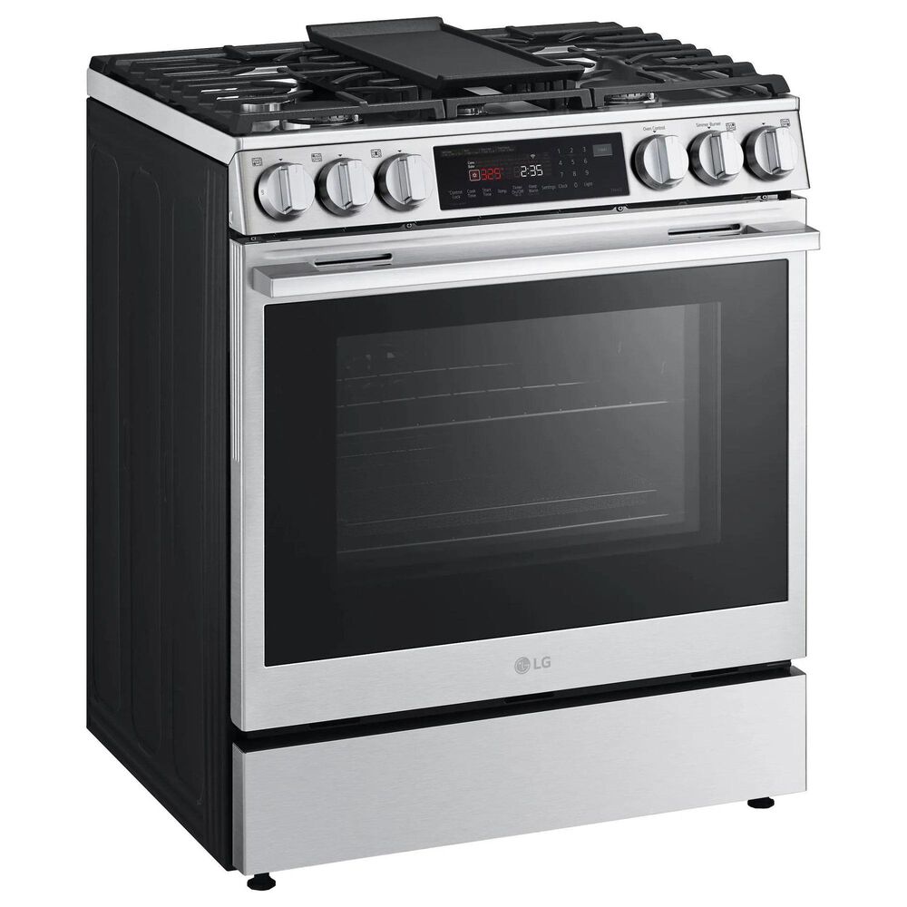 LG 6.3 Cu. Ft. Smart Gas Slide-In Range with ProBake Convection InstaView and Air Fry in PrintProof Stainless Steel, , large