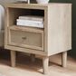 Ashley Cielden 1-Drawer Nightstand in Tan, , large