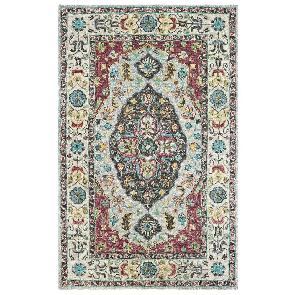 Oriental Weavers Zahra 75504 5" x 8" Grey and Pink Area Rug, , large