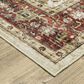 Oriental Weavers Sumter 2" x 8" Ivory and Red Runner, , large