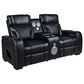 Everly Living Rock Star Power Reclining Loveseat in Black, , large