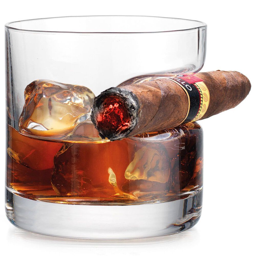 Godinger Silver Cigar Double Old Fashion Glass in Clear, , large