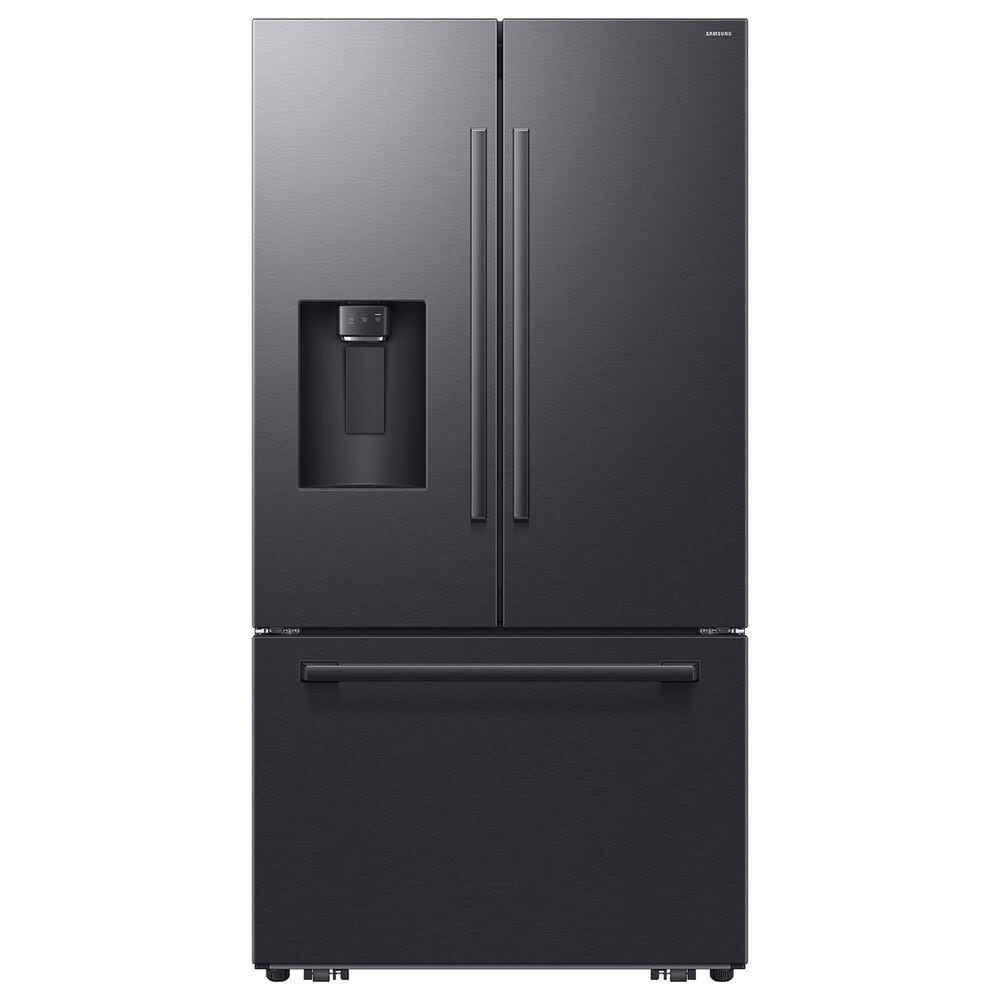 Samsung Bespoke AI 29 Cu. Ft. French Door Refrigerator with Zero Clearance Fit and Sphere Ice in Matte Black Steel, , large