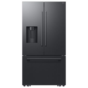 Samsung Bespoke AI 29 Cu. Ft. French Door Refrigerator with Zero Clearance Fit and Sphere Ice in Matte Black Steel, , large