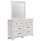 Ashley Makidern 4 Piece Full Storage Bedroom Set with Six Drawers in Whitewash, , large