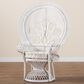 Baxton Studio Ediva Patio Accent Chair in White, , large