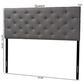 Baxton Studio Viviana Full Upholstered Headboard in Grey, , large