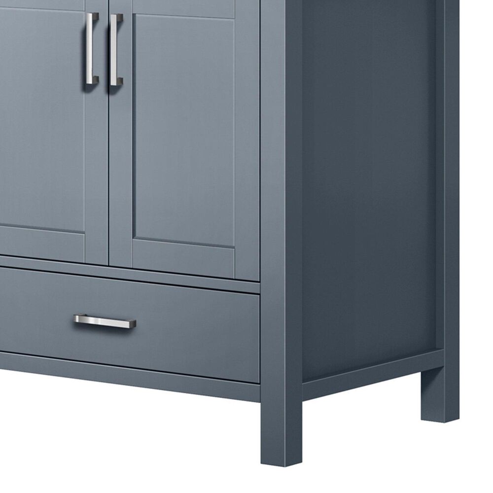 Lexora Home Jacques 30&quot; Single Bathroom Vanity in Dark Grey with 2 cm White Cultured Marble Top and Rectangular Sink, , large