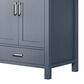 Lexora Home Jacques 30" Single Bathroom Vanity in Dark Grey with 2 cm White Cultured Marble Top and Rectangular Sink, , large