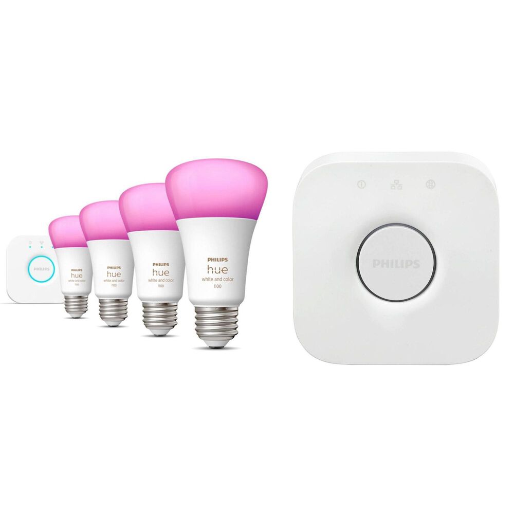 Philips Hue Bridge 2.0 & E26 Starter Kit 4pk, , large
