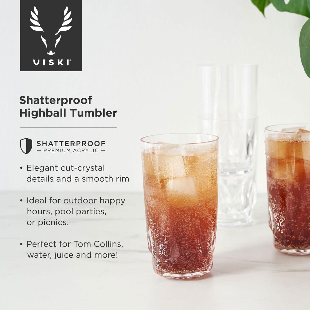 True Shatterproof Acrylic Highball Tumbler in Clear &#40;Set of 4&#41;, , large