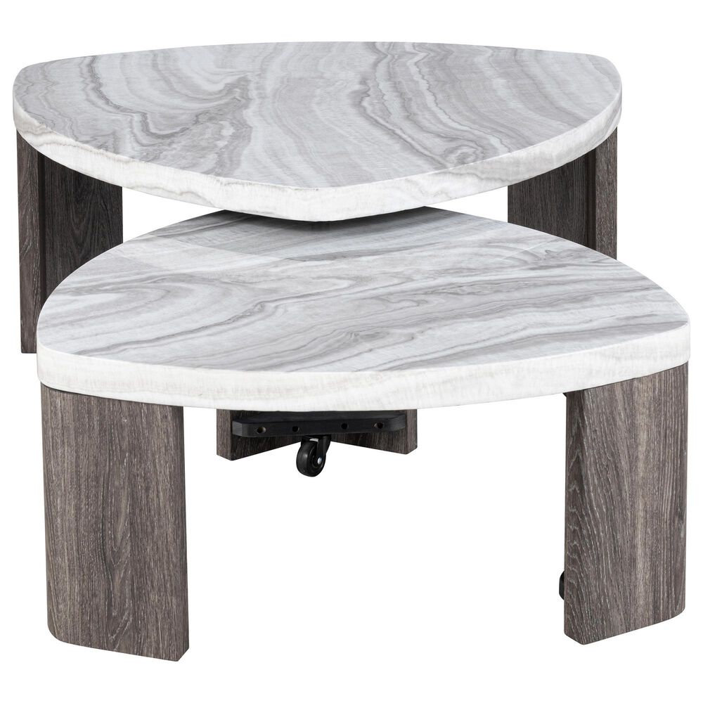 Furniture of America Elric Nesting Coffee Table in Gray, , large