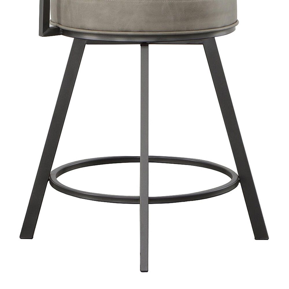 Steve Silver Gene Swivel Counter Stool in Charcoal, , large