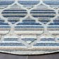 Safavieh Cabana CBN333M 6"7" Round Blue and Grey Indoor/Outdoor Area Performance Rug, , large