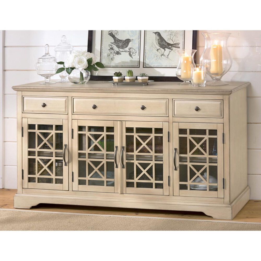 Waltham Craftsman 60&quot; TV Console in Antique Cream, , large