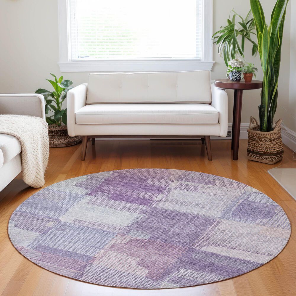 Dalyn Rug Company Ravenna RN10 8&#39; Round Lavender Area Rug, , large