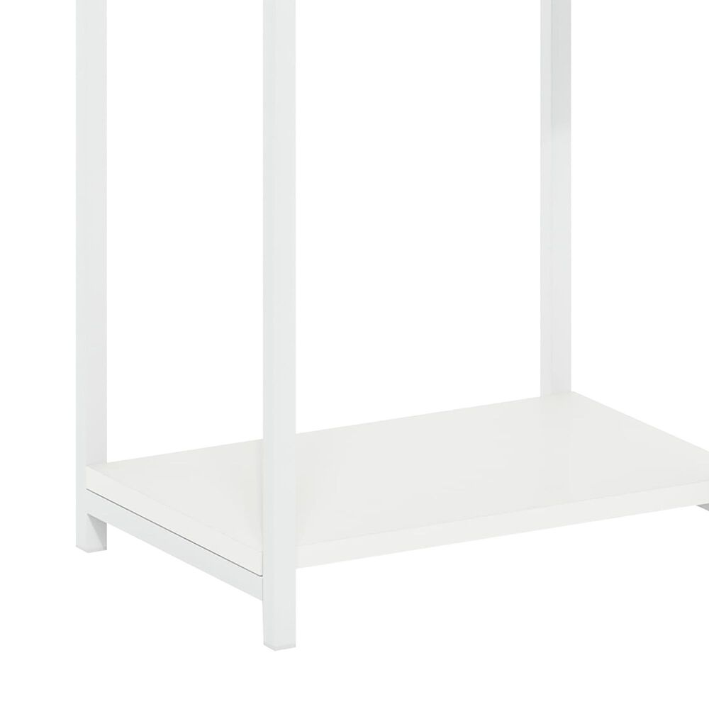 HOMLUX 2-Tier End Table with Open Shelf Storage Display in White, , large