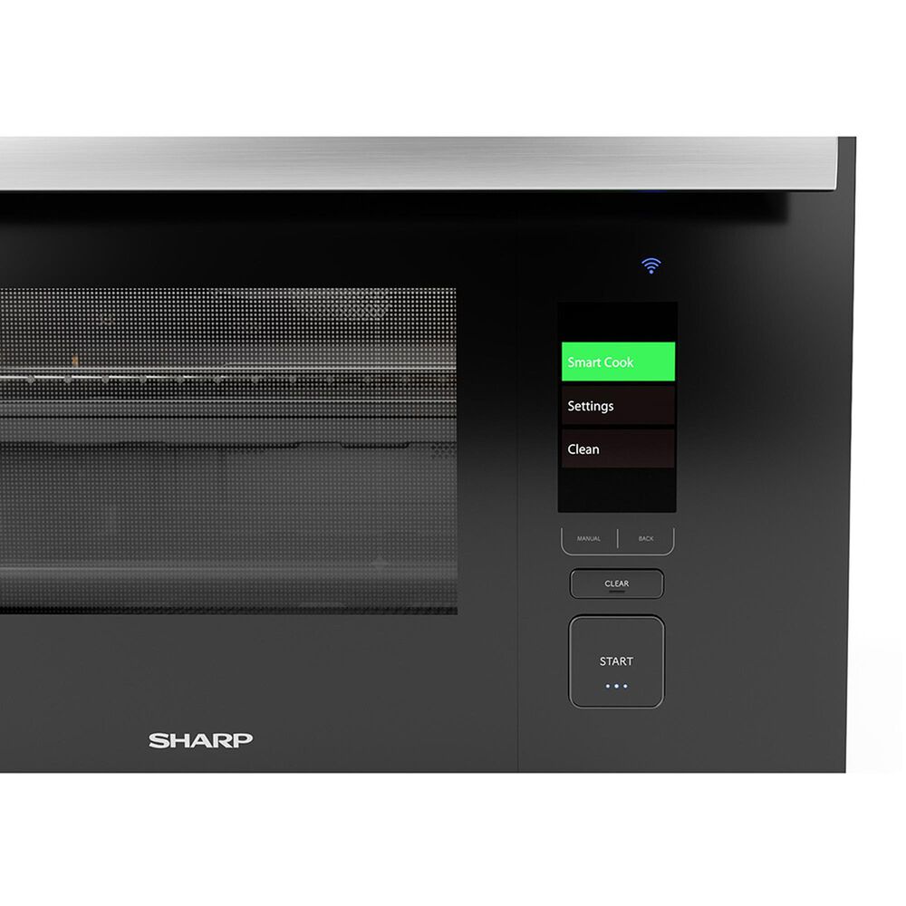 Sharp 24&quot; Smart Single Electric Combination Steam Wall Oven with Convection in Stainless Steel and Black, , large