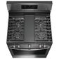 Frigidaire Gallery 30" Rear Control Gas Range with Total Convection in Black Stainless Steel, , large
