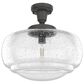 Hunter Saddle Creek 16" 1-Light Pendant with Clear Seeded Shade in Noble Bronze, , large