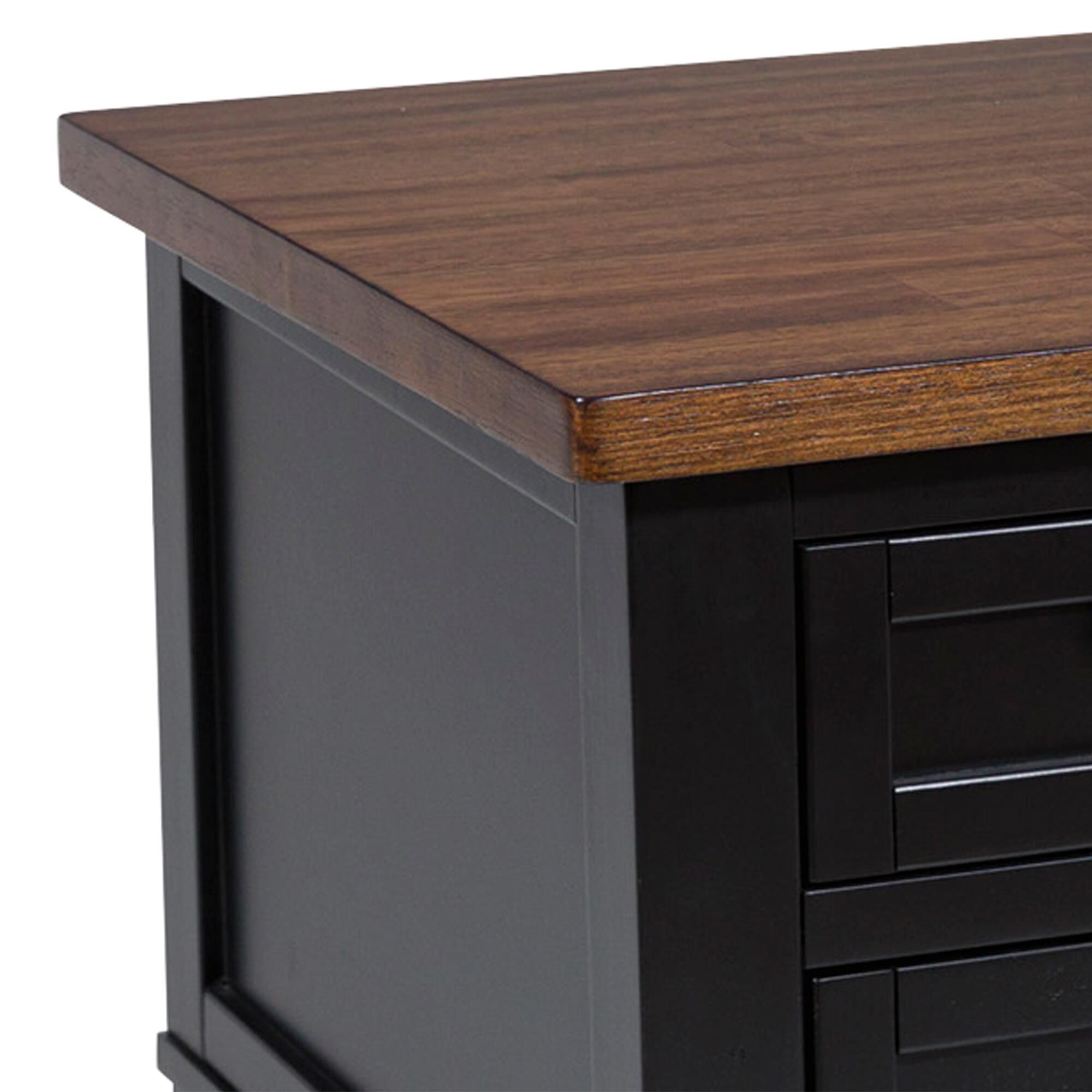 Ashley Wildenauer Lift Top Cocktail Table in Warm Satin Black and