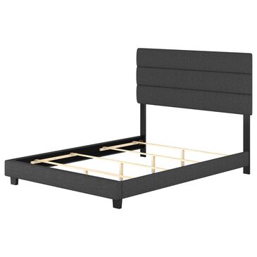 Accent Ravenna Queen Upholstered Bed in Black, , large