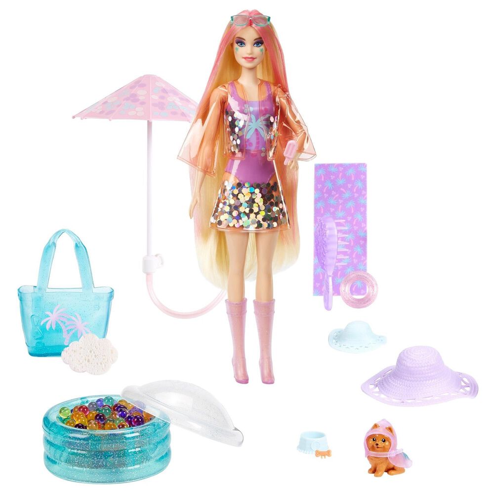 Barbie Color Reveal Doll, Sunshine And Sprinkles Series with 7 Surprises, , large