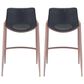 Zuo Modern Desi Counter Chair in Black/Dark Brown (Set of 2), , large