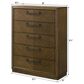 Crown Mark Lakecrest 5 Drawer Chest in Brown, , large