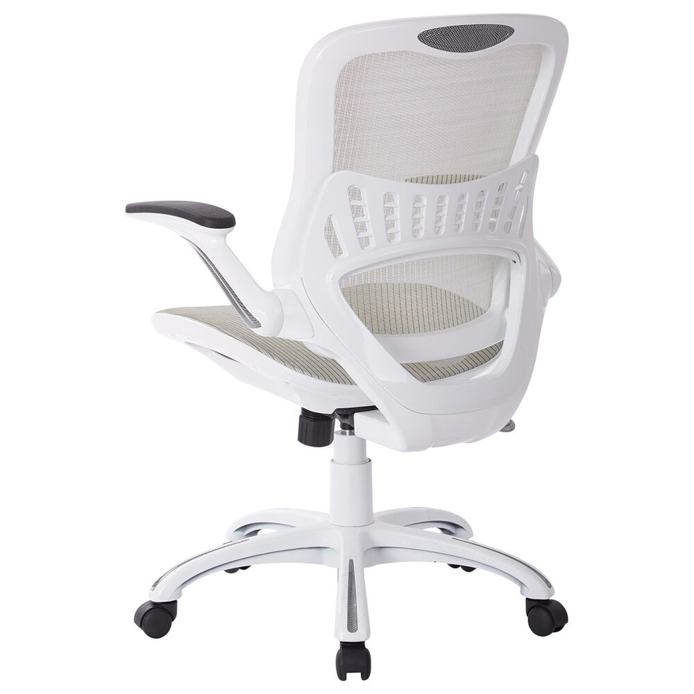 OSP Home Riley Mesh Back Office Chair in White, , large