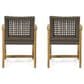 Hearth and Haven Hampton Outdoor Dining Chair in Brown (Set of 2), , large