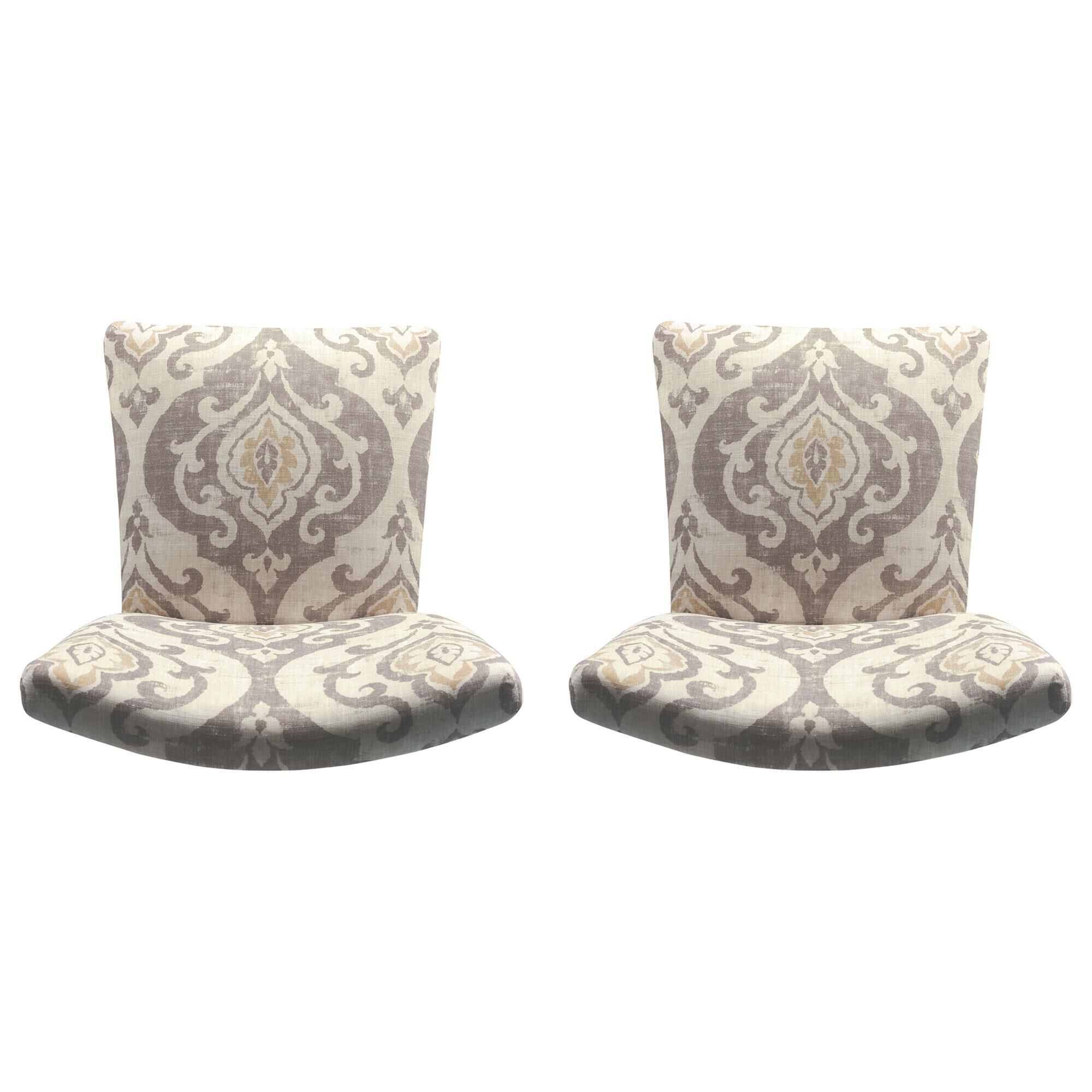 Kinfine Parsons Dining Chair with Tan Taupe and Cream Cushion in