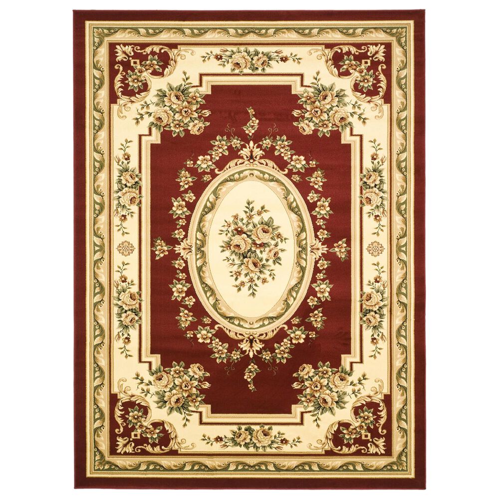 Safavieh Lyndhurst LNH218 9" x 12" Red and Ivory Area Rug, , large