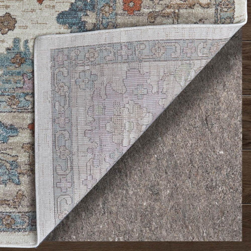 Feizy Dartmouth 39QJF 1&#39;6&quot; Square Ivory and Multicolor Area Rug, , large