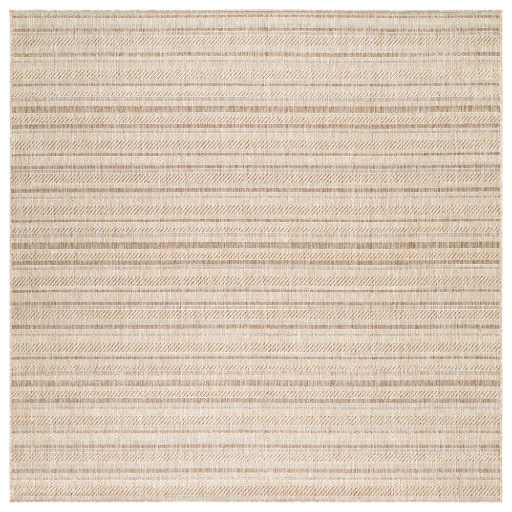 Surya Eagean EAG-2409 Light Beige, Brown, Cream and Light Brown 7&#39;10&quot; Square Indoor/Outdoor Area Rug, , large
