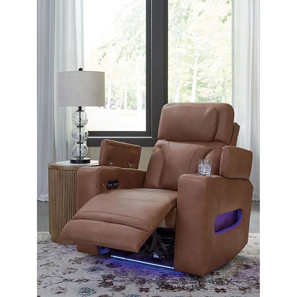 Ashley Point Clear Power Recliner in Caramel, , large