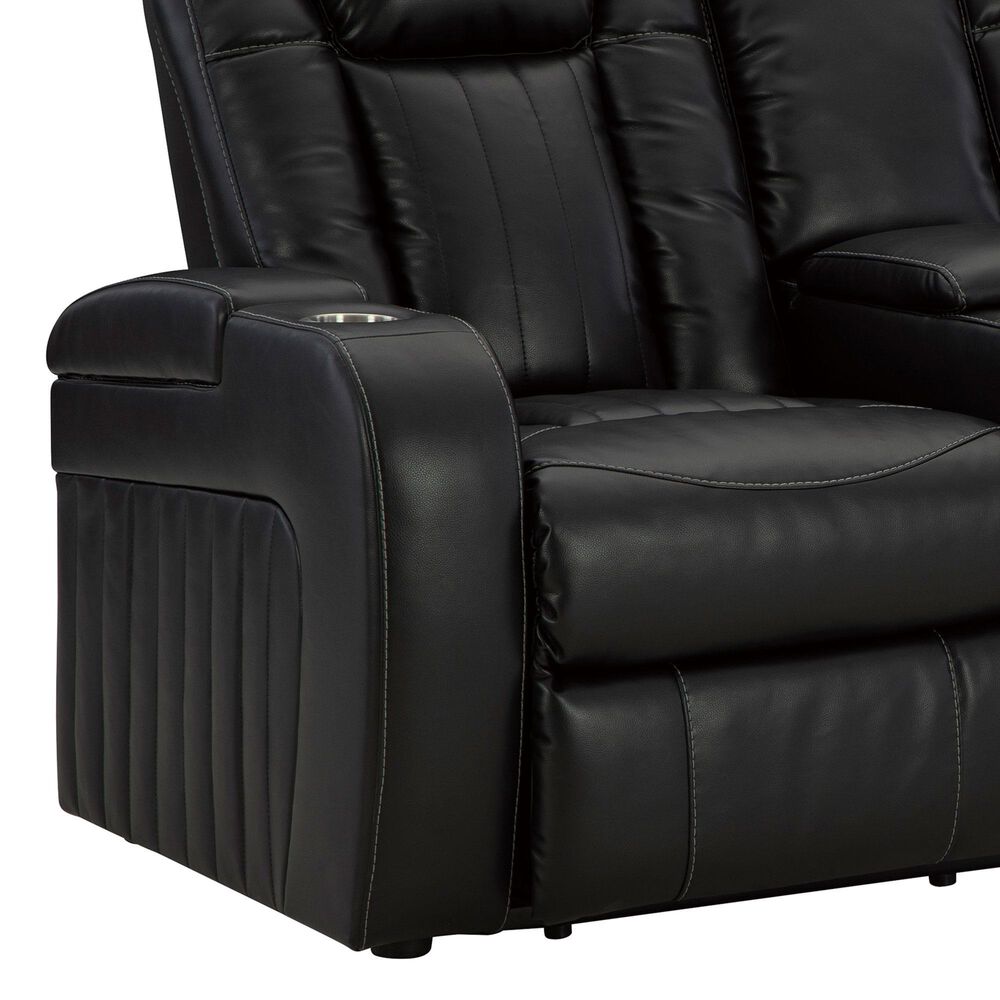 Ashley Caveman Den 3-Piece Power Reclining Living Room Set in Midnight, , large
