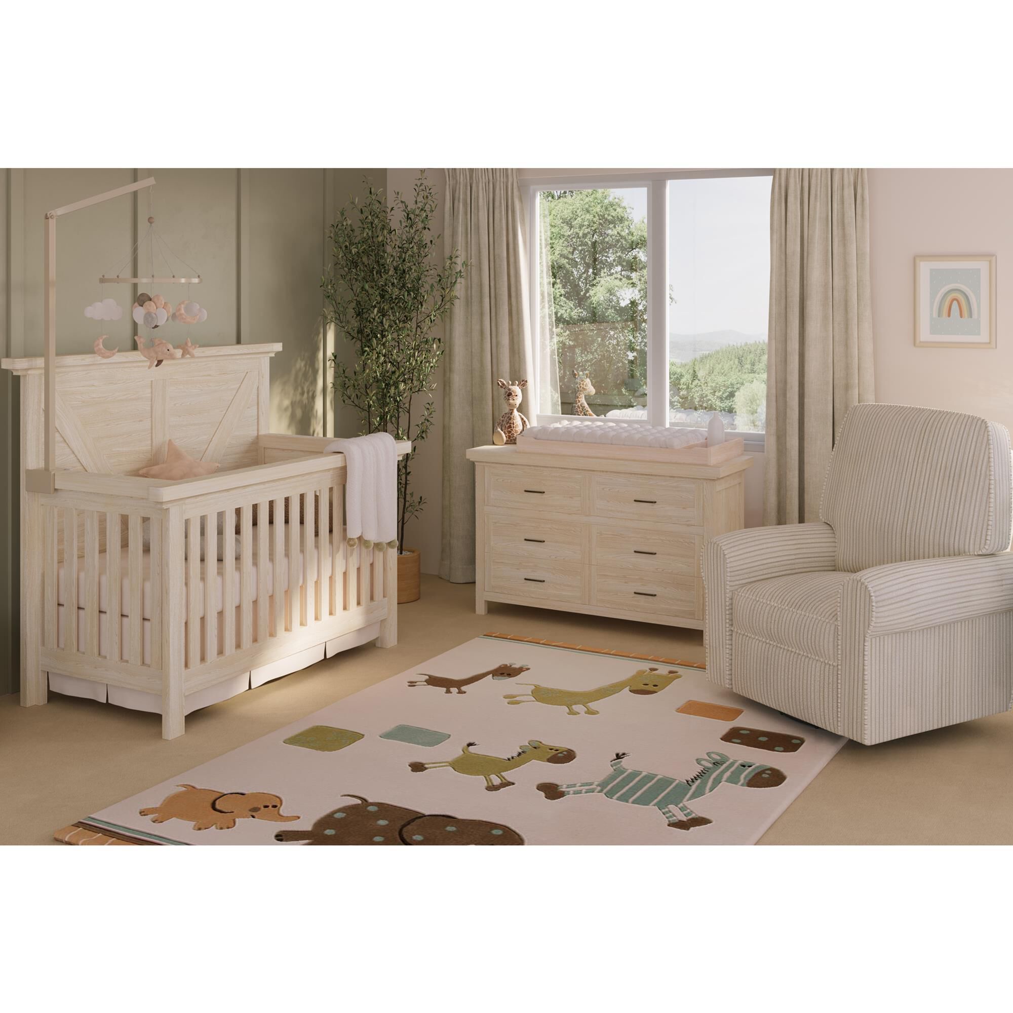 Eastern Shore Westfield 4-In-1 Convertible Crib in Brushed White