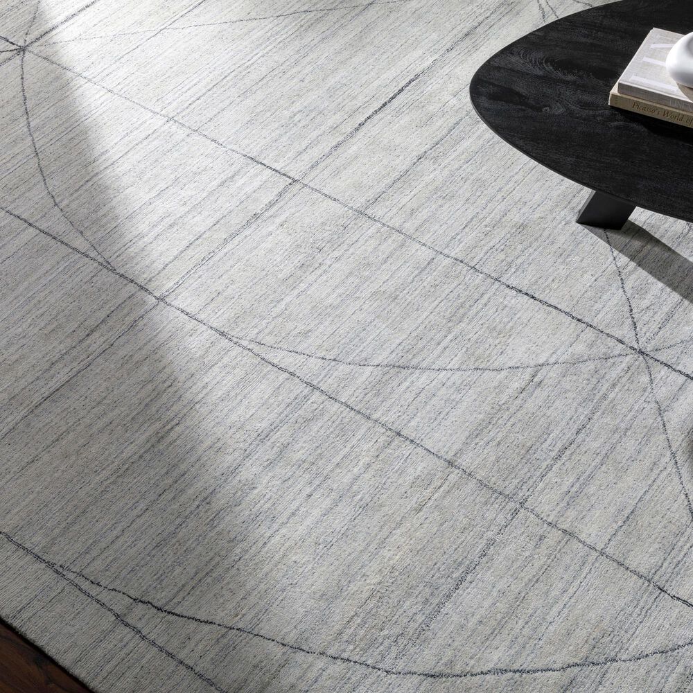 Surya Hightower Charcoal, White and Black 6&#39; x 9&#39; Area Rug, , large