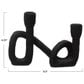 Creative Coop Decorative Resin Double Taper Candle Holder in Black, , large