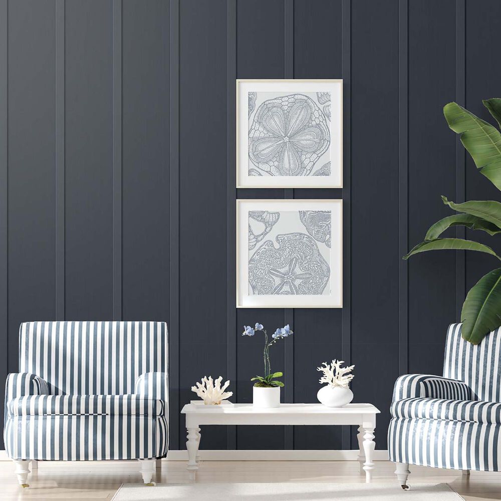 NextWall Faux Board and Batten 216&quot; x 20.5&quot; Peel and Stick Wallpaper in Dark Blue, , large