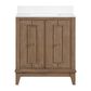 37B Kinsale 30" Single Bathroom Vanity Cabinet in Walnut Drift with White Composite Stone Top and Backsplash, , large