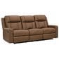 Ashley Mackmenville Manual Reclining Sofa in Caramel, , large