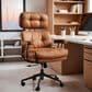 HOMLUX High Back Executive Office Chair with Suede Leather in Brown, , large